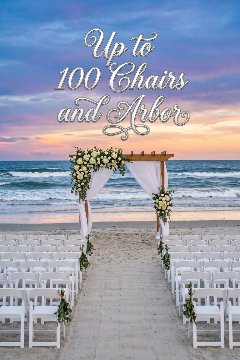 Up to 100 Chairs and Arbor
