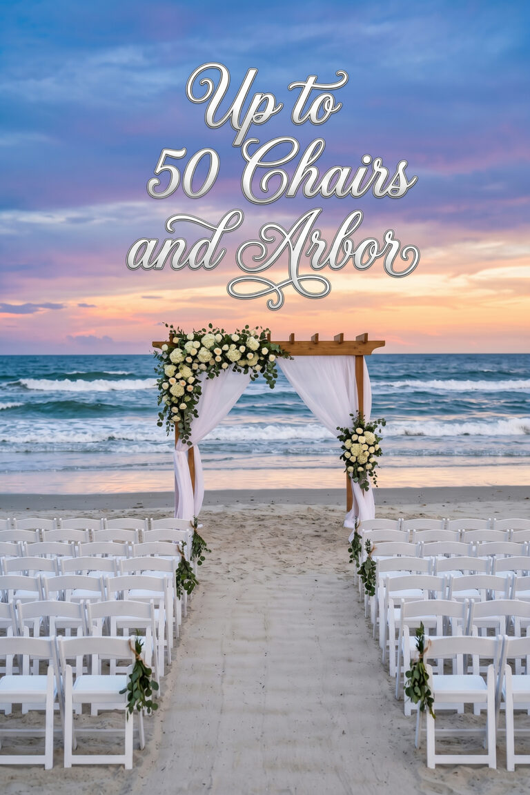 Up to 50 Chairs and Arbor